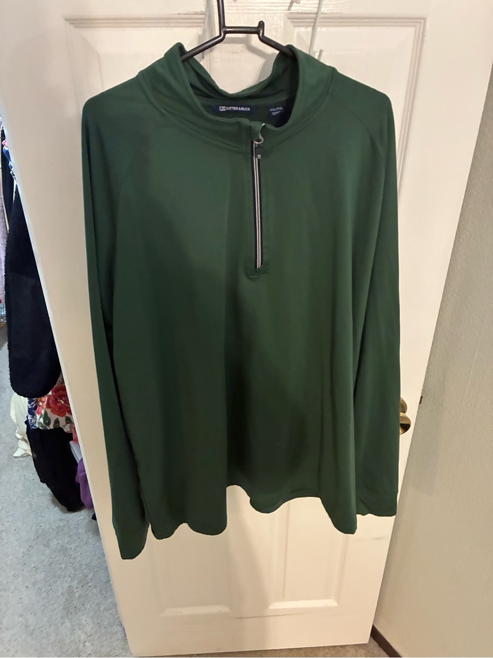 Cutter & Buck Men's Zip-Front Pullover - Forest Green